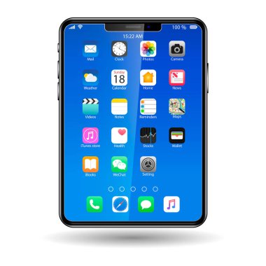 Gerçekçi vektör illüstrasyon izole, kutsal kişilerin resmi ile tablet. 