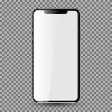 Mobil telefon ile boş perde. eps10