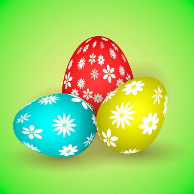  llustration üç Paskalya yortusu yumurta