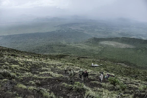 Nyiragongos utbrott, nord Kivu, demokratiska republiken Kongo — Stockfoto