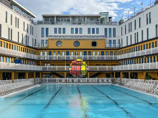 France Paris Febuary 2020 Luxury Swimming Pool Molitor Hotel Mgallery — Stock Photo, Image