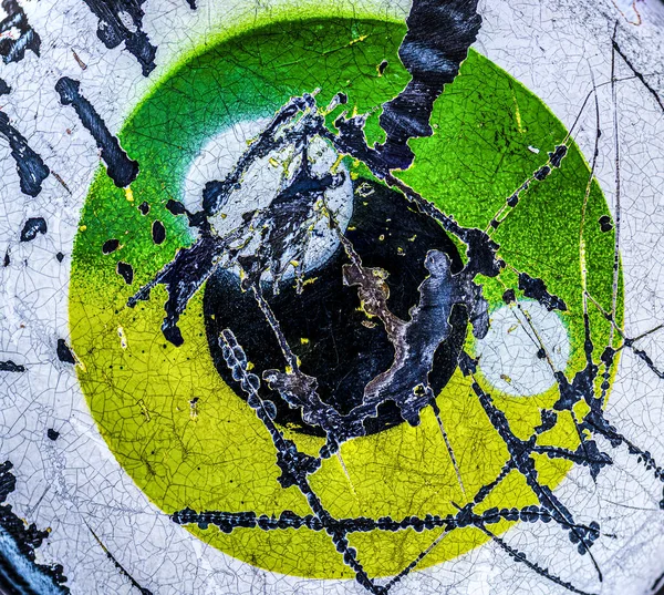 Pittura Ruggine Colorata Una Superficie Metallica Erosa — Foto Stock