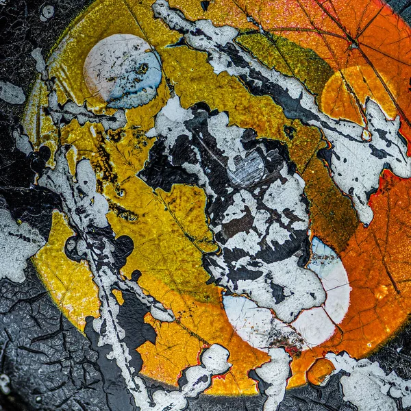 Красочная Ржавчина Эродированной Поверхности Металла — стоковое фото