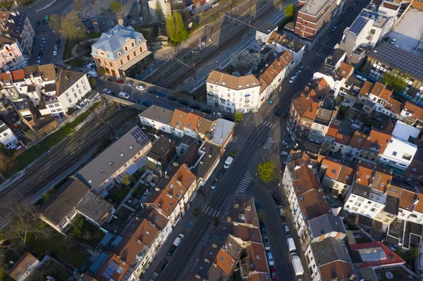 Bruxelles Laeken Belgio Aprile 2020 Veduta Aerea Laeken Street Con — Foto Stock