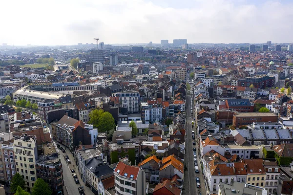 Брюссель Бельгія Квітня 2020 Року Повітряний Вид Куай Брікс Сент — стокове фото