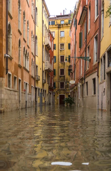 Venice Italy November 2018 Acqua Alta View Street Has Been — Stock Photo, Image