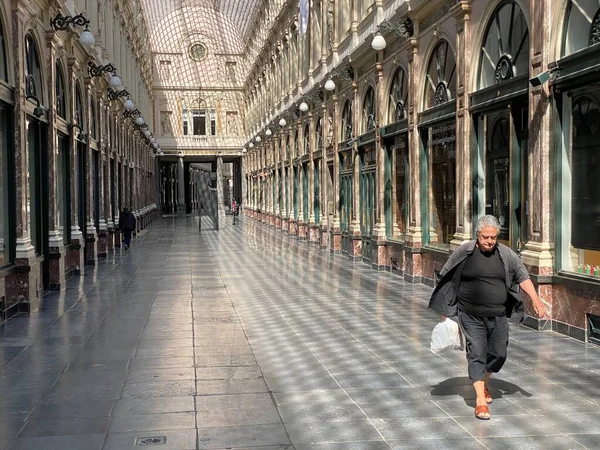 벨기에 브뤼셀 2020 아케이드 Les Galeries Royales Saint Hubert — 스톡 사진