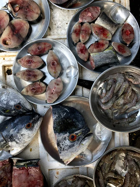 Top View Assortment Loose Fish Sale Fish Market Hue Market — Stock Photo, Image