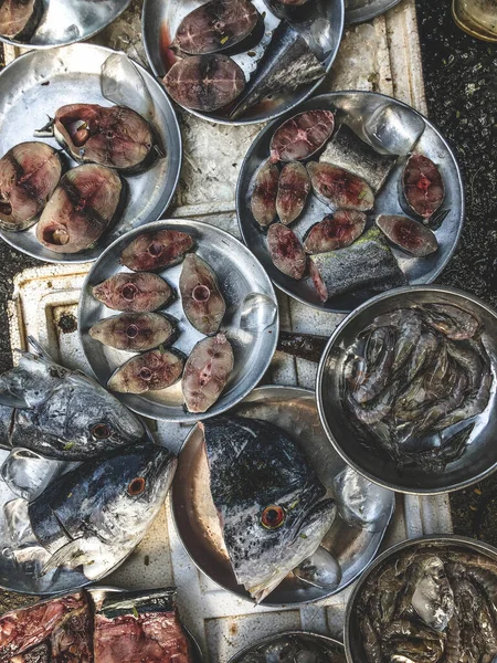 Top View Assortment Loose Fish Sale Fish Market Hue Market — Stock Photo, Image