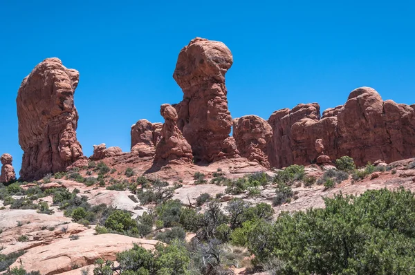 Buttes in het Arches National Park, Utah — Stockfoto