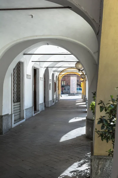 Arkade in cherasco, italien — Stockfoto