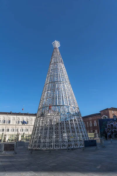 Julgran i Turin, Italien — Stockfoto