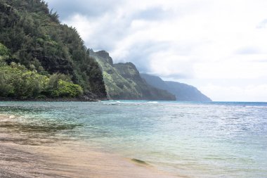 Kee Beach in Kauai, Hawaii clipart