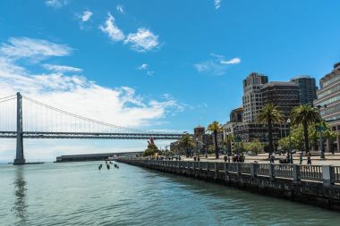 View along the Embarcadero, San Francisco clipart