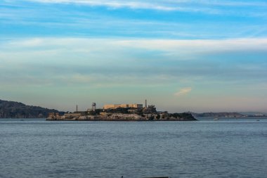 Alcatraz Adası'nda günbatımı, San Francisco, California
