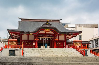 Tokyo, Japonya, Asya - 27 Ağustos 2019: Hanazono Jinja Tapınağı