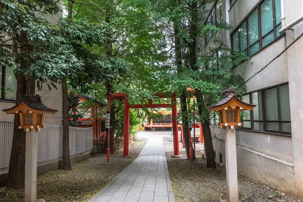 Tóquio Japão Ásia Agosto 2019 Portas Torii Vermelhas Santuário Hanazono — Fotografia de Stock