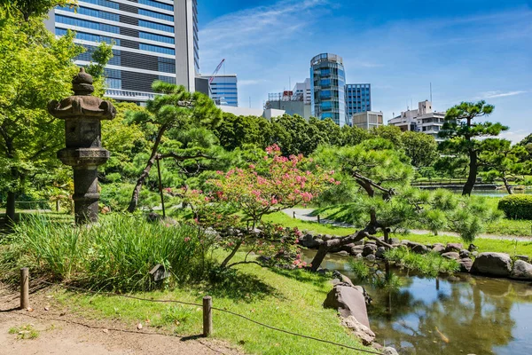 Vista Jardim Kyu Shiba Rikyu Minato Ward Tóquio Japão — Fotografia de Stock