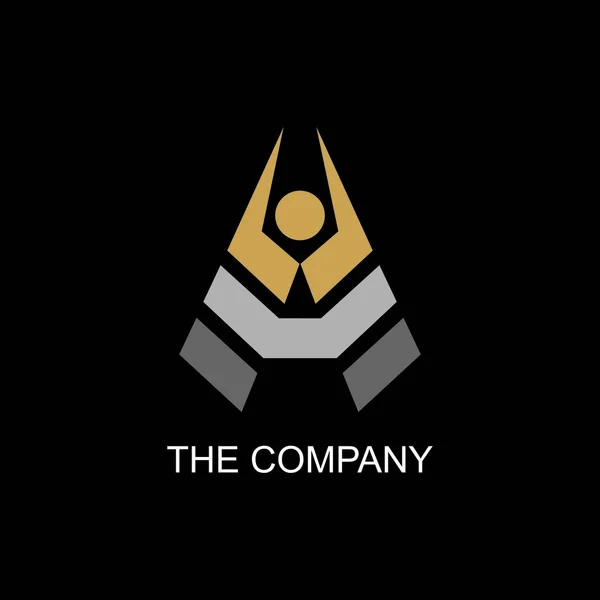 Triangle Creative Concept Company Logo - Stok Vektor