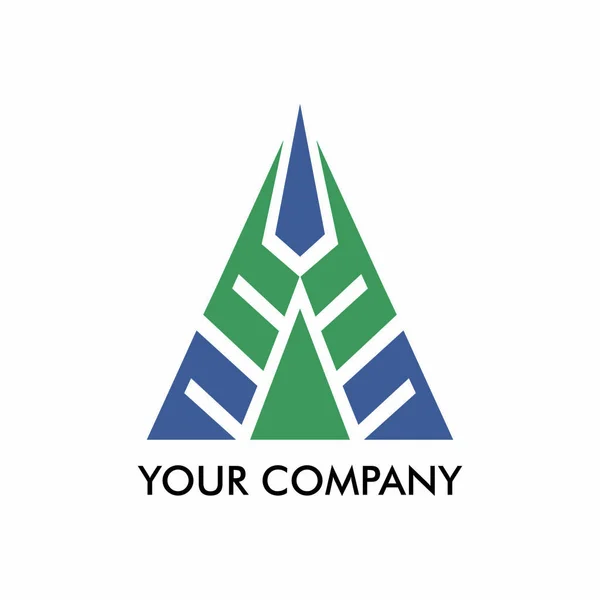 Triangel Creative Concept Företagets Logotyp — Stock vektor
