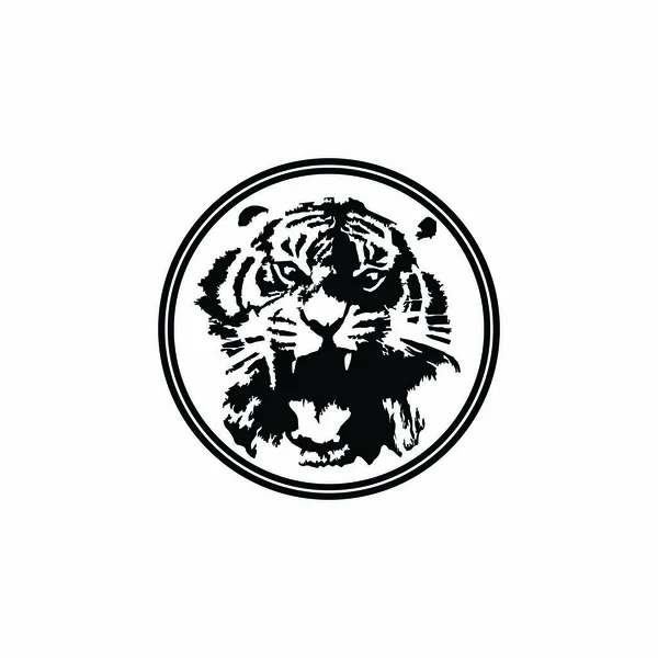 Logo Concept Icône Tête Tigre — Image vectorielle