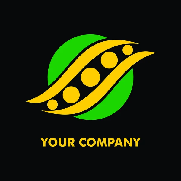 Creatieve Vlag Vruchten Concept Logo — Stockvector