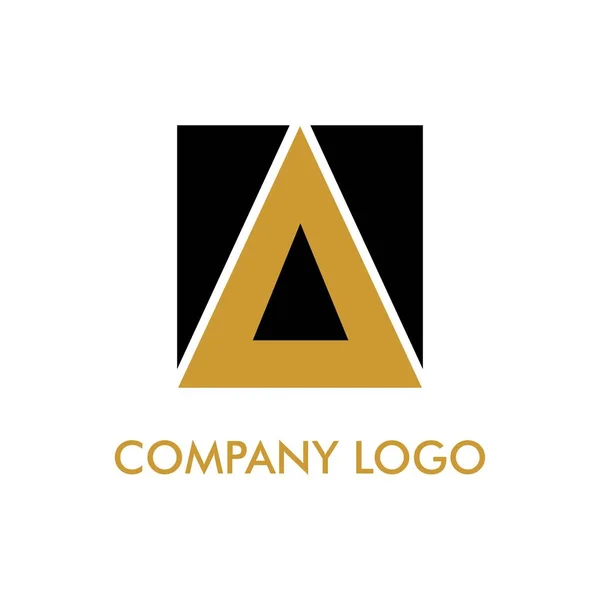 Logotipo Una Empresa Creativa Triangular — Vector de stock