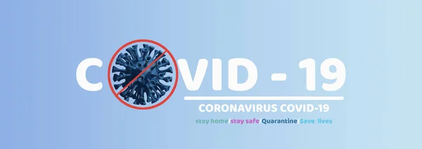 Coronavirus Covid Stop Tábla Pasztell Izolált Kék Háttér Renderelés Illusztráció — Stock Fotó