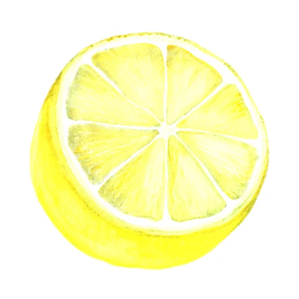 Watercolor image of a lemon — Stock Photo, Image