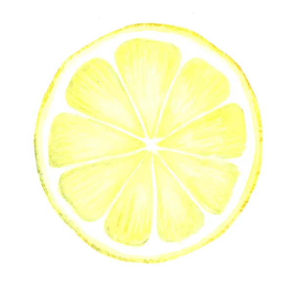 Watercolor image of a lemon — Stock Photo, Image