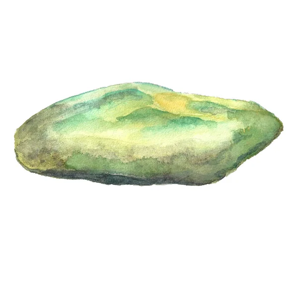 Watercolor image of sea stone. Beach stone. — Stock Photo, Image