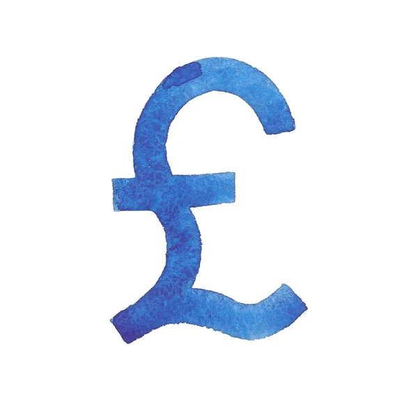 GBP. ακουαρέλα εικονογράφηση σημειώματος της Τράπεζας από τη μεγάλη Βρετανία — Φωτογραφία Αρχείου