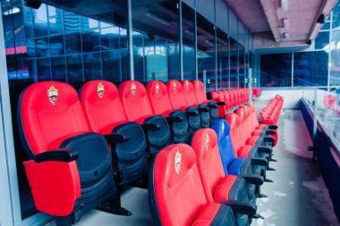 Moscow, Rusya Federasyonu - 27 Ocak 2018: VIP bölge için Konuklar, gezi Cska stadium çevresinde