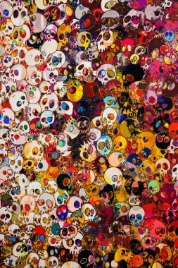 exhibition of works by Takashi Murakami, Garage Museum, January 6, 2018, Russia, Moscow clipart