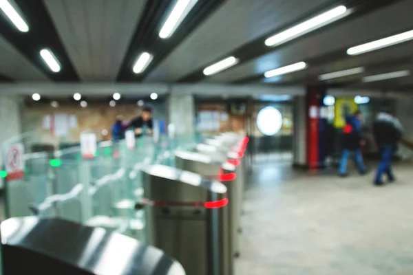 Catracas azuis no metrô — Fotografia de Stock