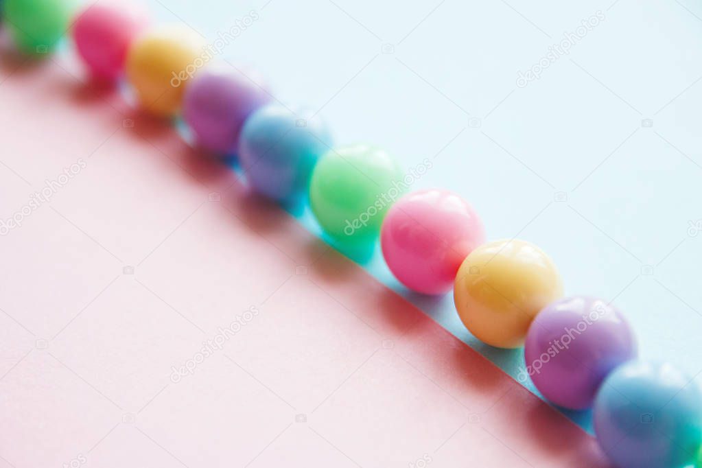 bright gently spring multi-colored beads