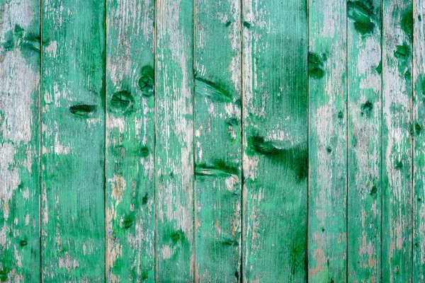 Textura Antiga Incrivelmente Bonita Uma Parede Madeira Verde Com Tinta — Fotografia de Stock
