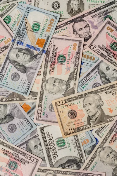Dominantní měna světa, dolarové bankovky v strukturované podobě. — Stock fotografie