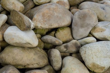 Büyük gri taşlar yığını, doğal doku..