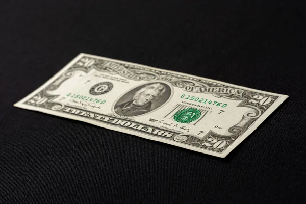 Siyah arka planda izole edilmiş 120 dolarlık banknot.. — Stok fotoğraf