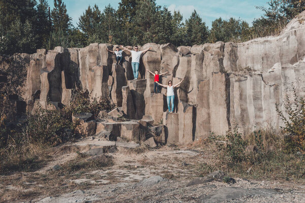 Basalt pillars, Ukraine: September 7, 2019 picturesque and magical basalt pillars of Rivne region.