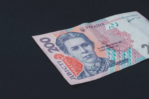 Ukrán bankjegy kétszáz hrivnya névértékben — Stock Fotó