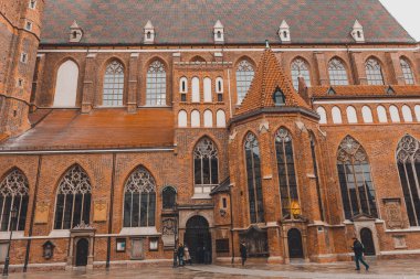 Wroclaw, Polonya 30 Ocak 2020 Eski Kasaba Mimarlık Kilisesi 2020