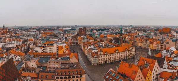 Eski Wroclaw Şehrinin Panoramaları Güzel Odra 2020 Nehri — Stok fotoğraf