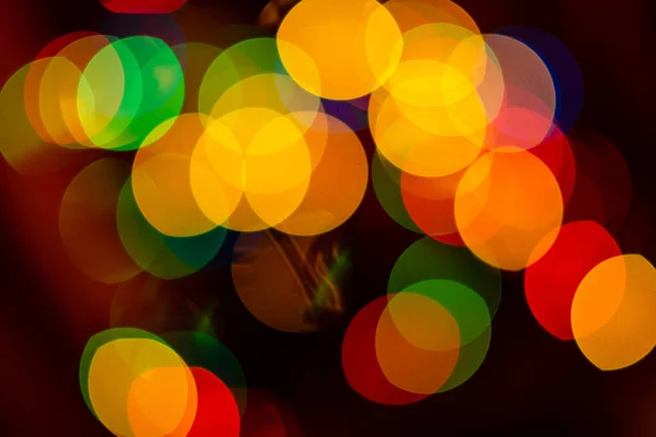 Bokeh Multi Colorido Fundo Preto2020 — Fotografia de Stock