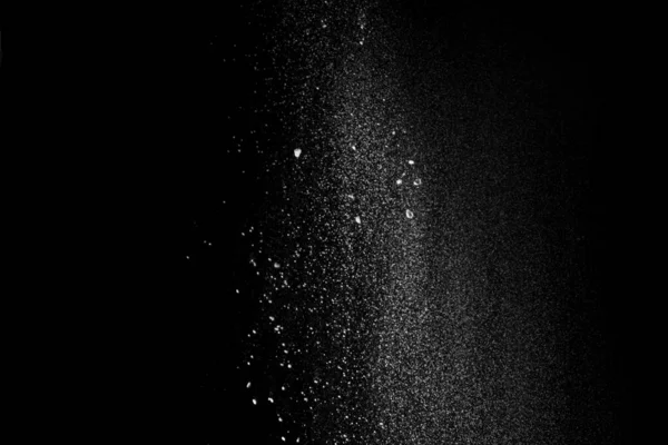 Gorgeous white powder pattern isolated on black background 2020