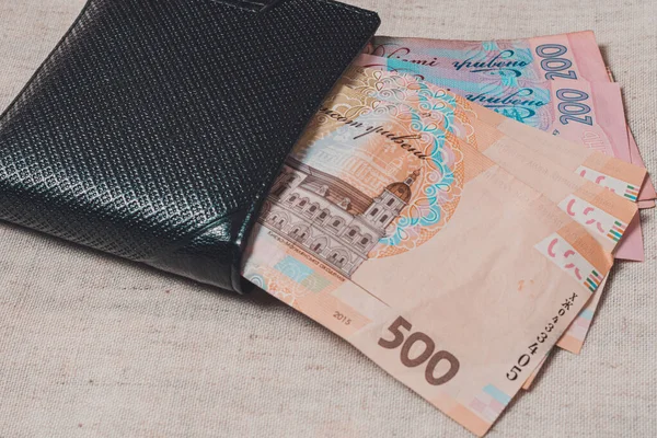 Украинские Банкноты Номиналом 500 200 100 Гривен 2020 — стоковое фото