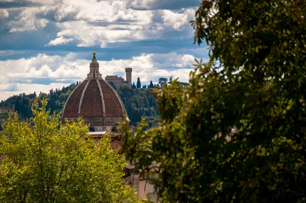 Cúpula Brunelleschi Vista Desde Los Jardines Del Museo Stibbert — Foto de Stock