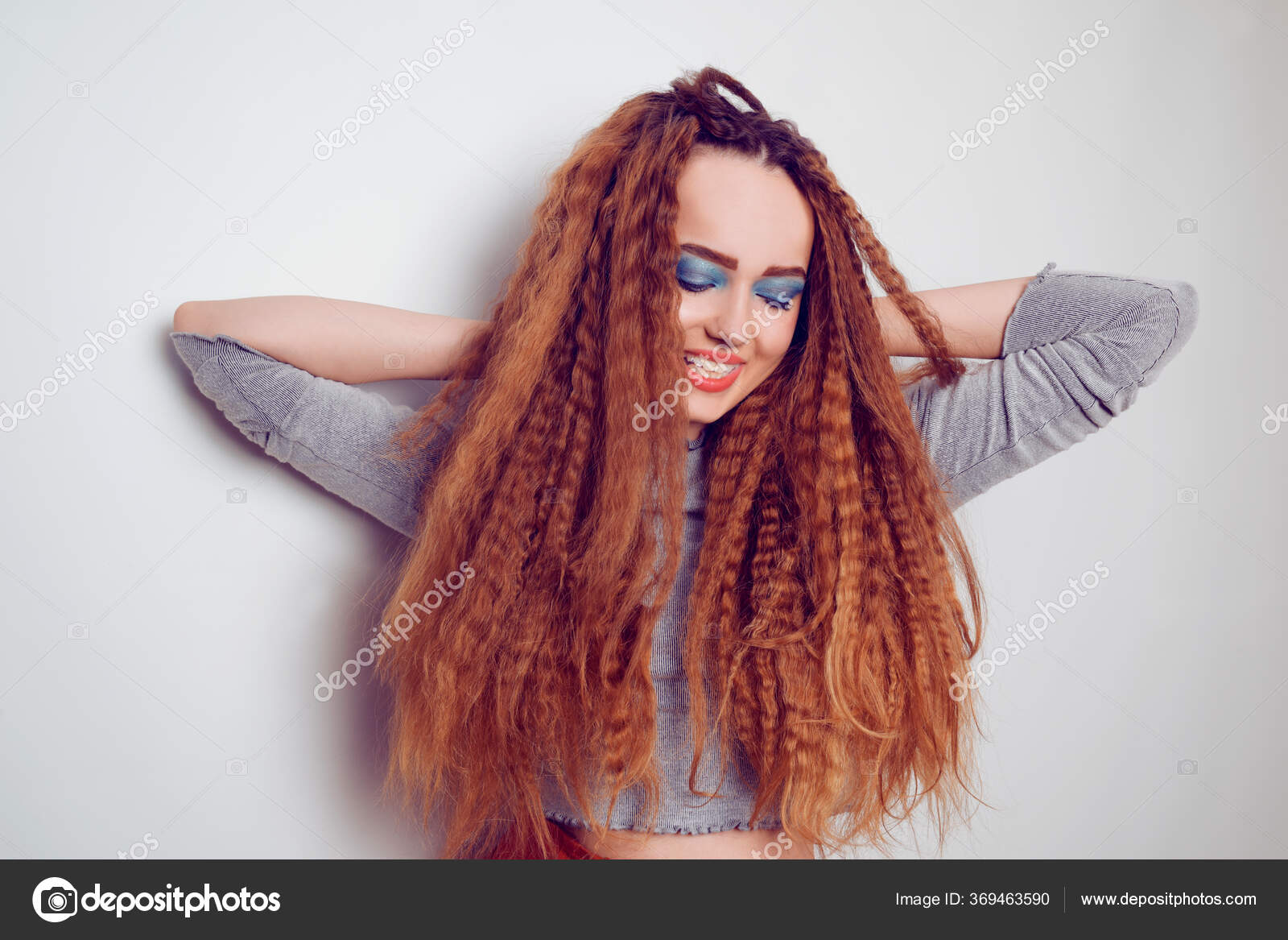 Girl Voluminous Hair Model Hairstyle Style 80S 90S Bright by ©MoreThanProduction 369463590