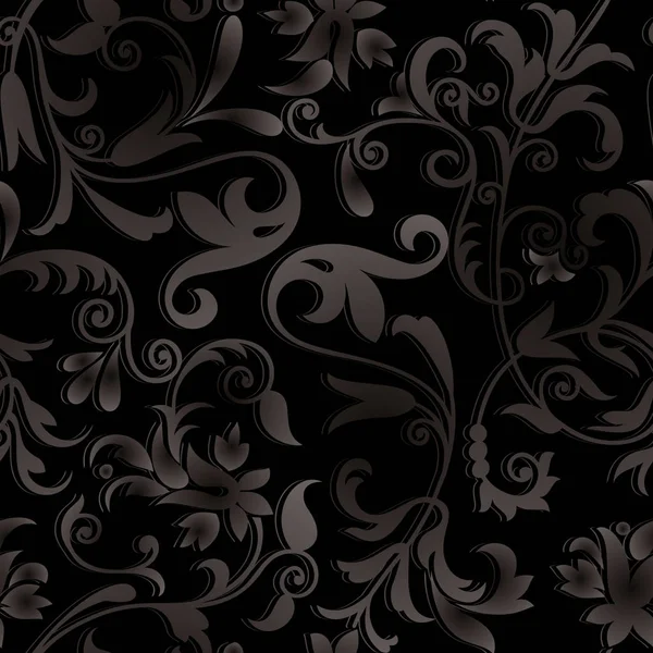 Fondo negro adornado vectorial — Vector de stock